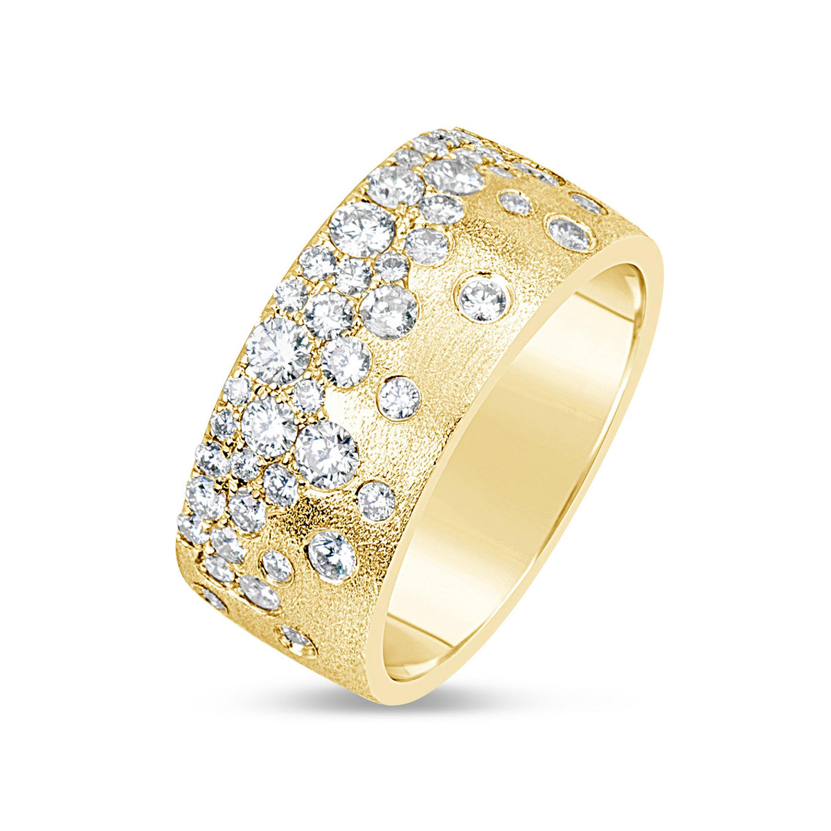 Confetti Collection 14Kt Yellow Gold 8.7mm Band  With 1.04cttw Natural Diamonds