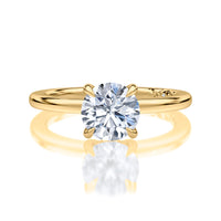 A. Jaffe Hidden Halo Solitaire Engagement Ring in 14K Yellow Gold