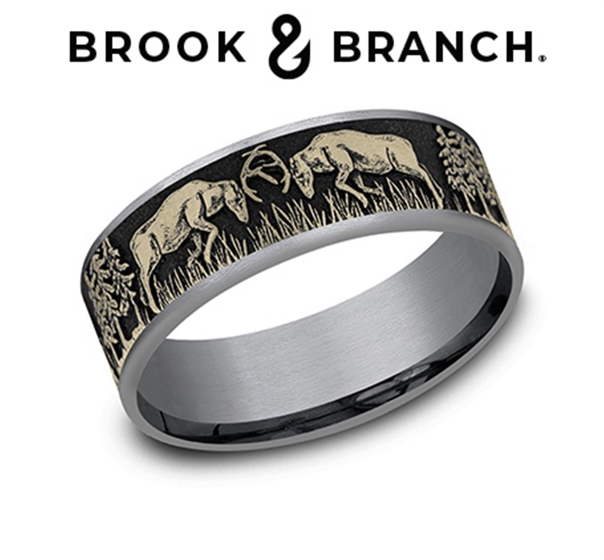 Brook  Branch 14Kt Yellow Gold And Tantalum Band