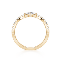 14K Yellow Gold Tiara Band with .30cttw  Natural Diamonds