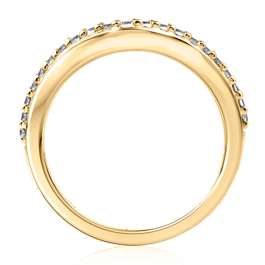 A.Jaffe Contour 0.25cttw Diamond Anniversary Band in 14Kt Yellow Gold