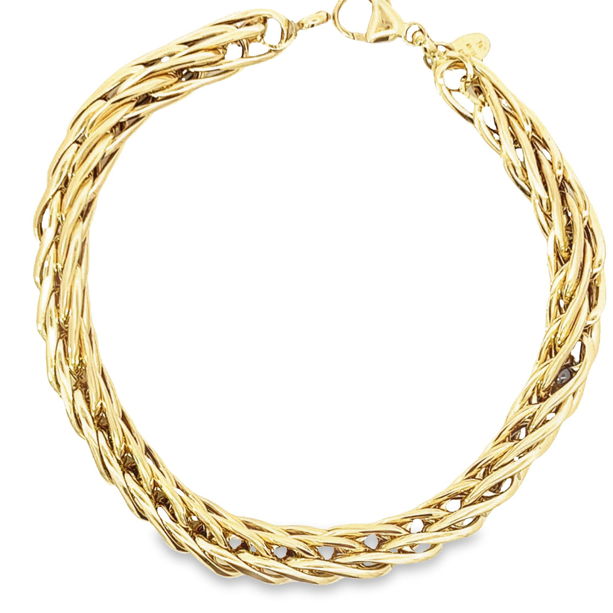 14Kt Yellow Gold Byzantine Bracelet