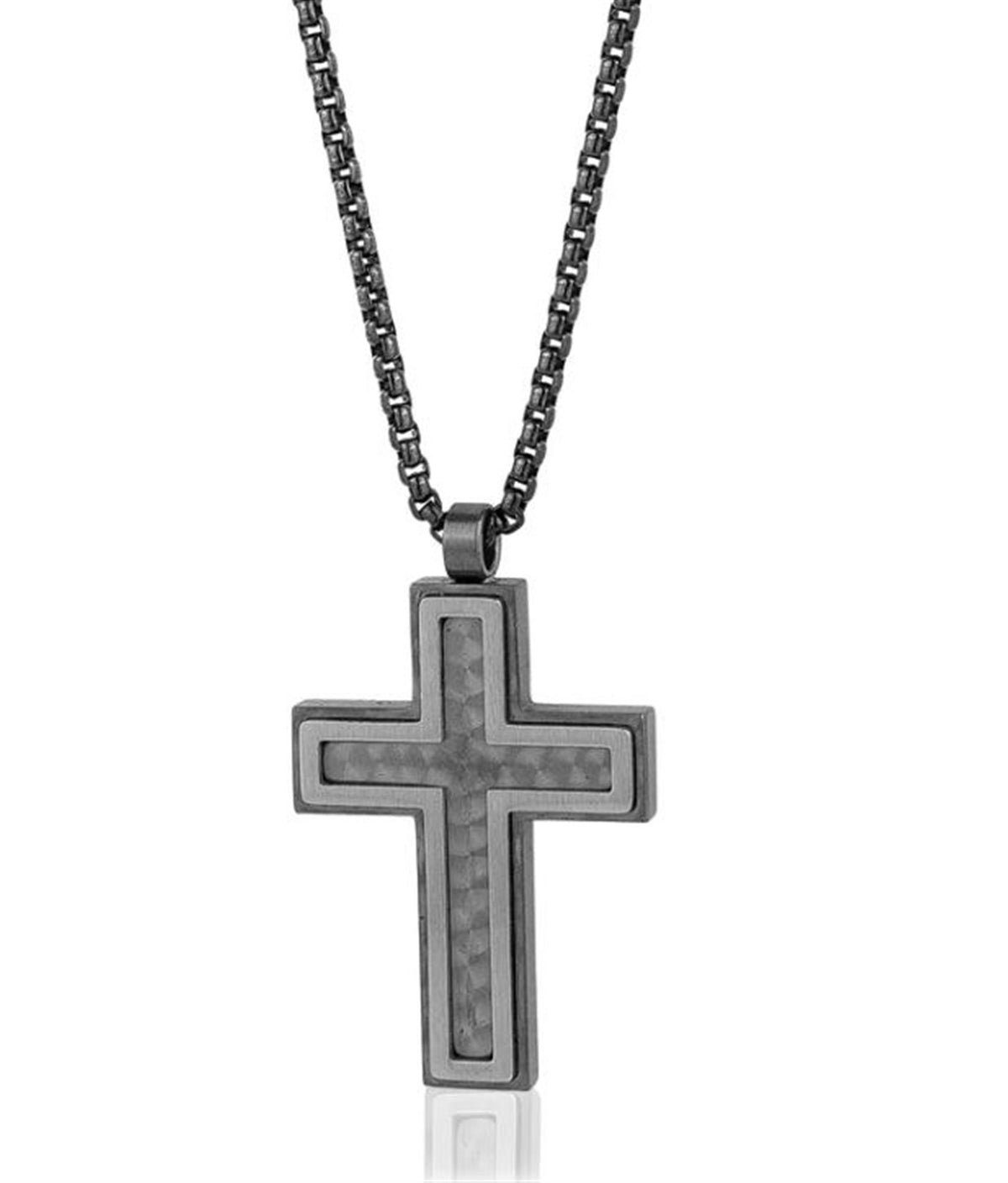 Italgem Steel Cross Necklace