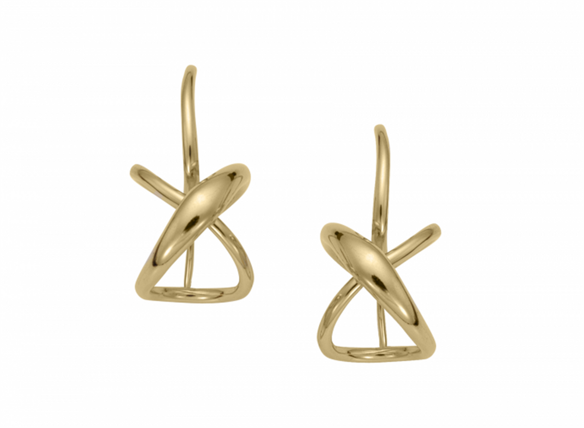 E.L. Designs Gold Sercret Heart Earrings