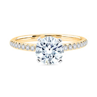 14Kt Yellow Gold Galaxy Ring Mounting With 0.50cttw Natural Diamonds