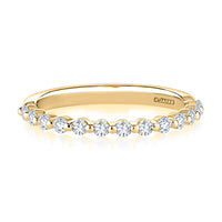 A.Jaffe Shared Prong 0.39cttw Diamond Anniversary Band in 14Kt Yellow Gold