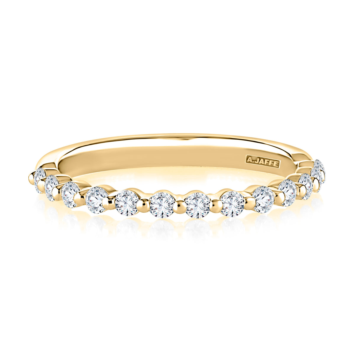 A.Jaffe Shared Prong 0.39cttw Diamond Anniversary Band in 14Kt Yellow Gold