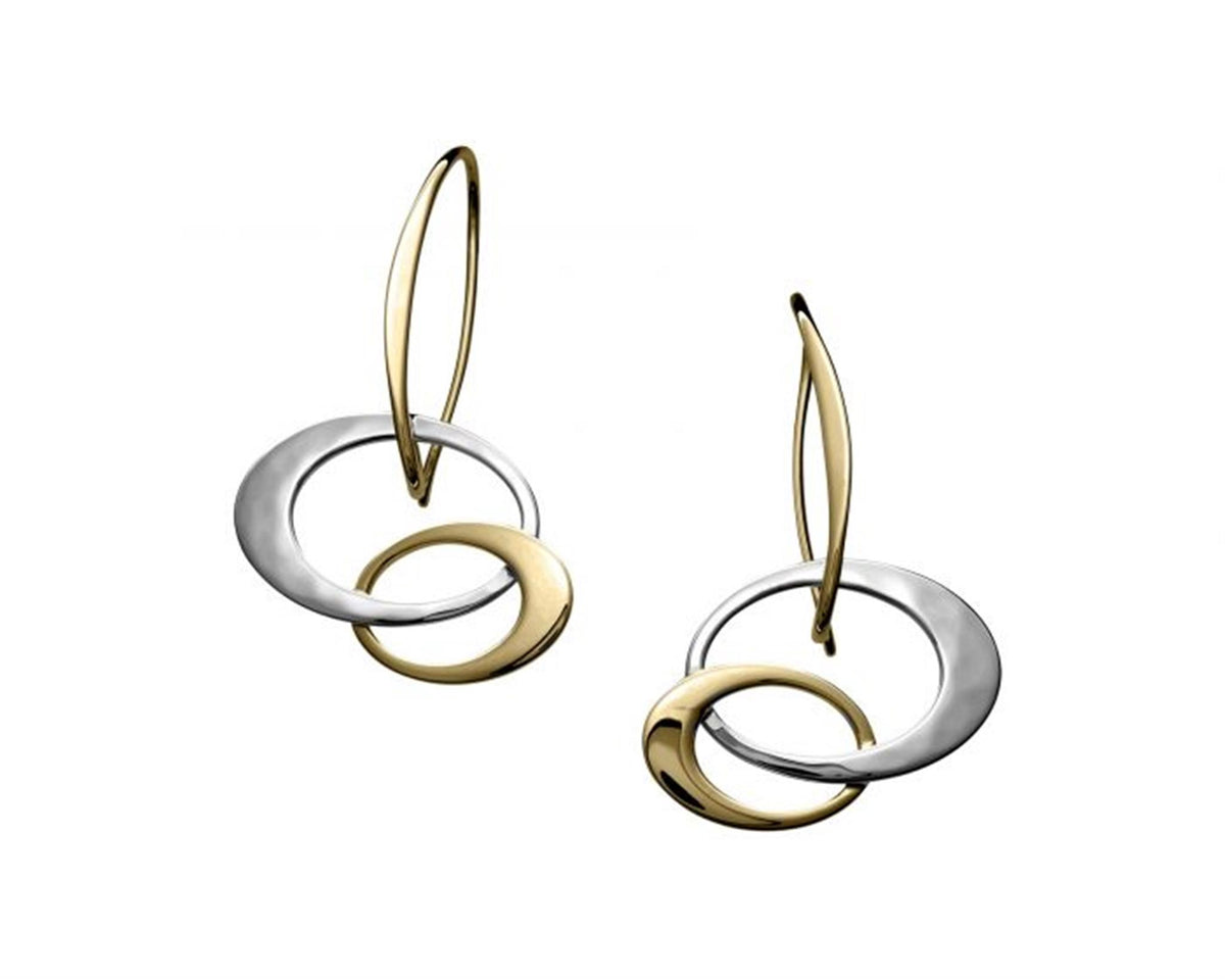 E.L. Designs Silver & Gold Petite Entwined Elegance Earrings