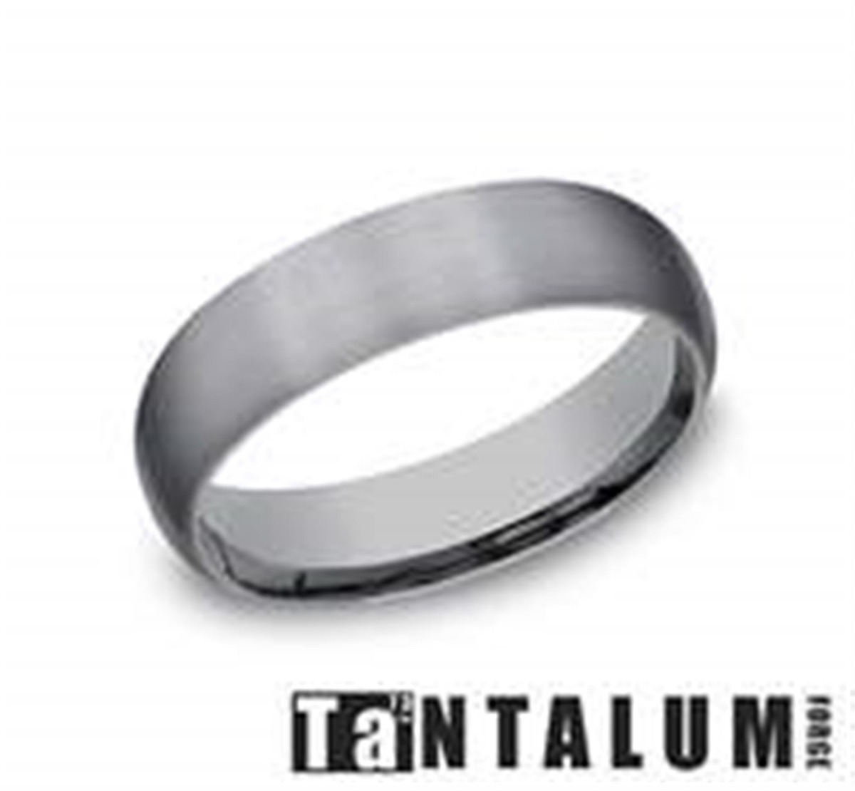 Tantalum Gray Engraved Wedding Band