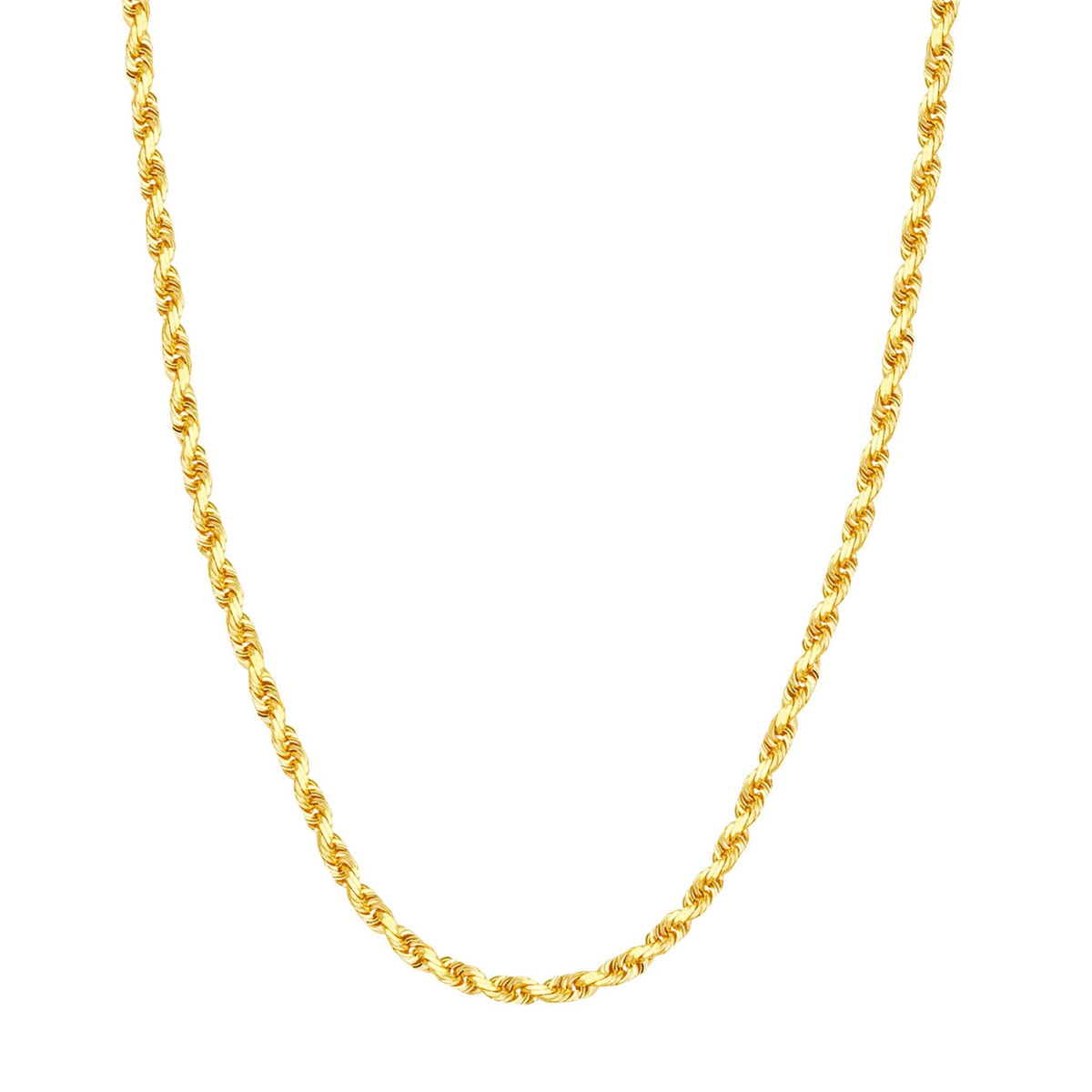 22" 10K Yellow Gold 3mm Rope Chain