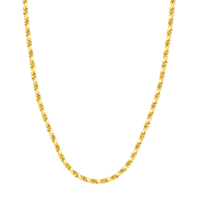 22" 10K Yellow Gold 3mm Rope Chain