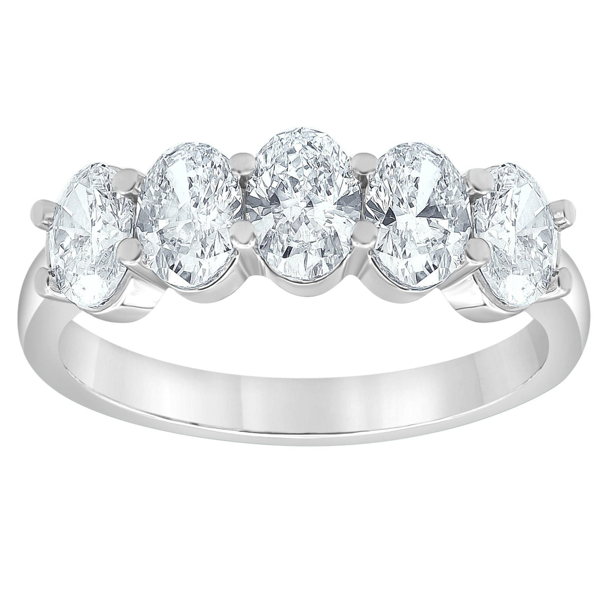 14Kt White Gold Prong Set Wedding Ring With 2.00cttw Lab-Grown Diamonds