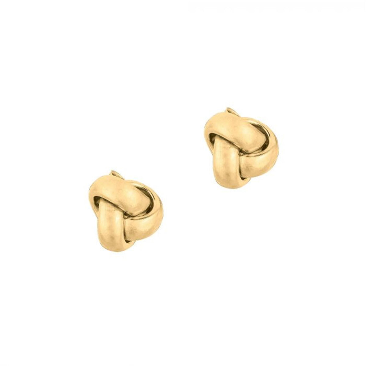 14K Yellow Gold 7mm Love Knot Stud Earrings