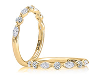 A.Jaffe Alternating Marquise & Round 0.43cttw Diamond Anniversary Band in 14Kt Yellow Gold