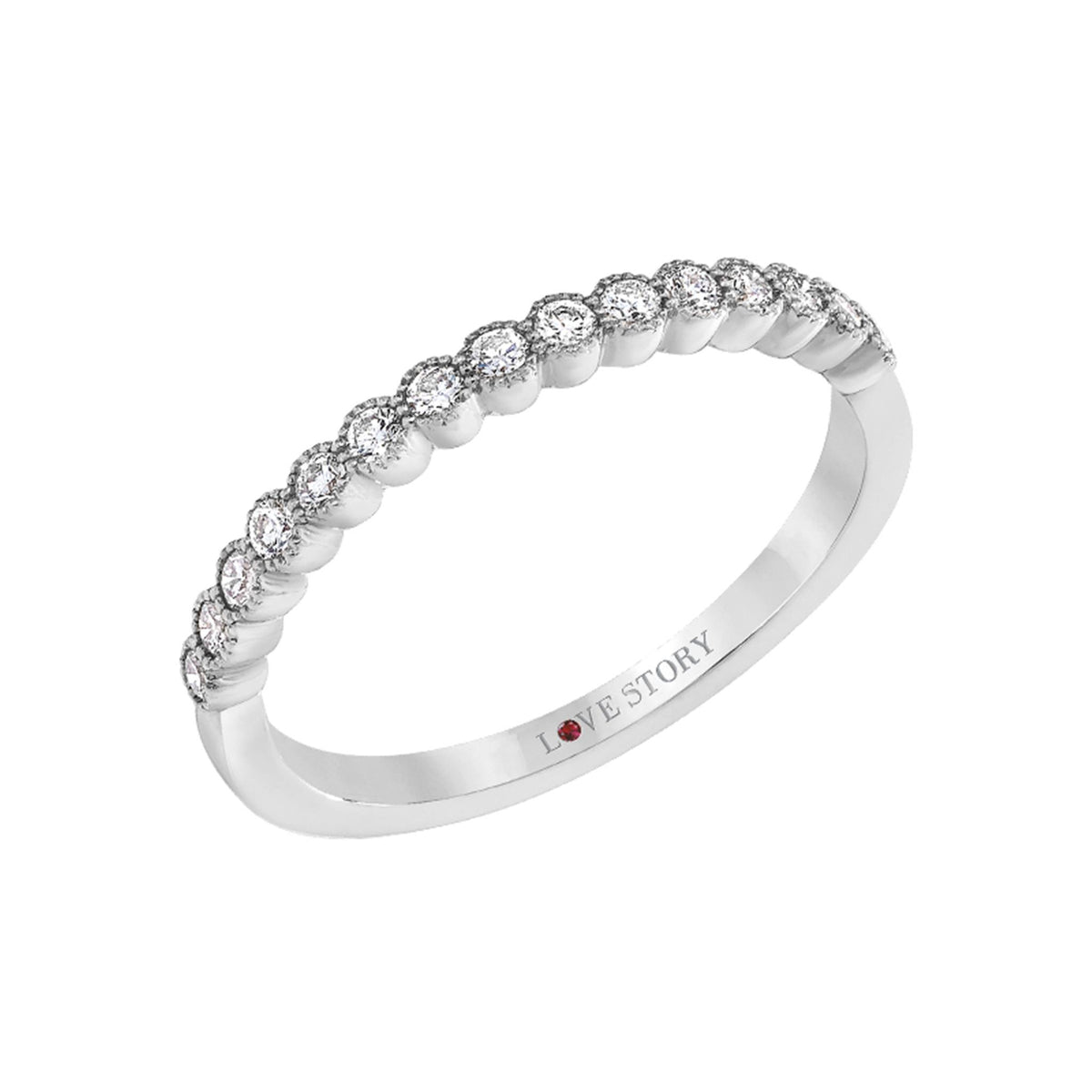 Ariana 14Kt White Gold Stackable Ring With .24cttw Natural Diamonds