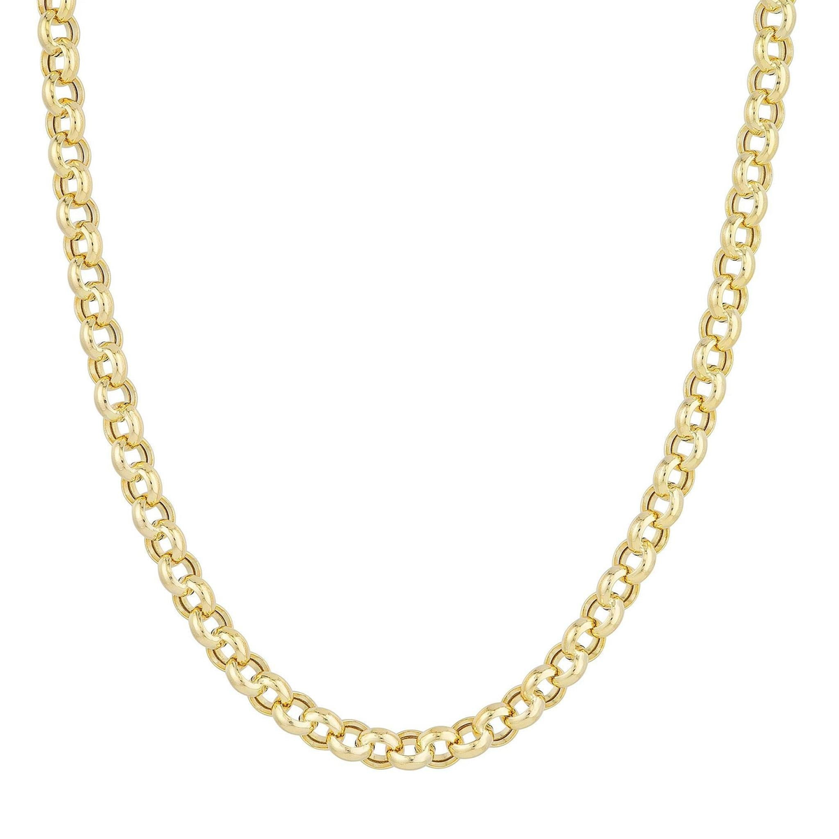 24" 14K Yellow Gold 8mm Rolo Chain