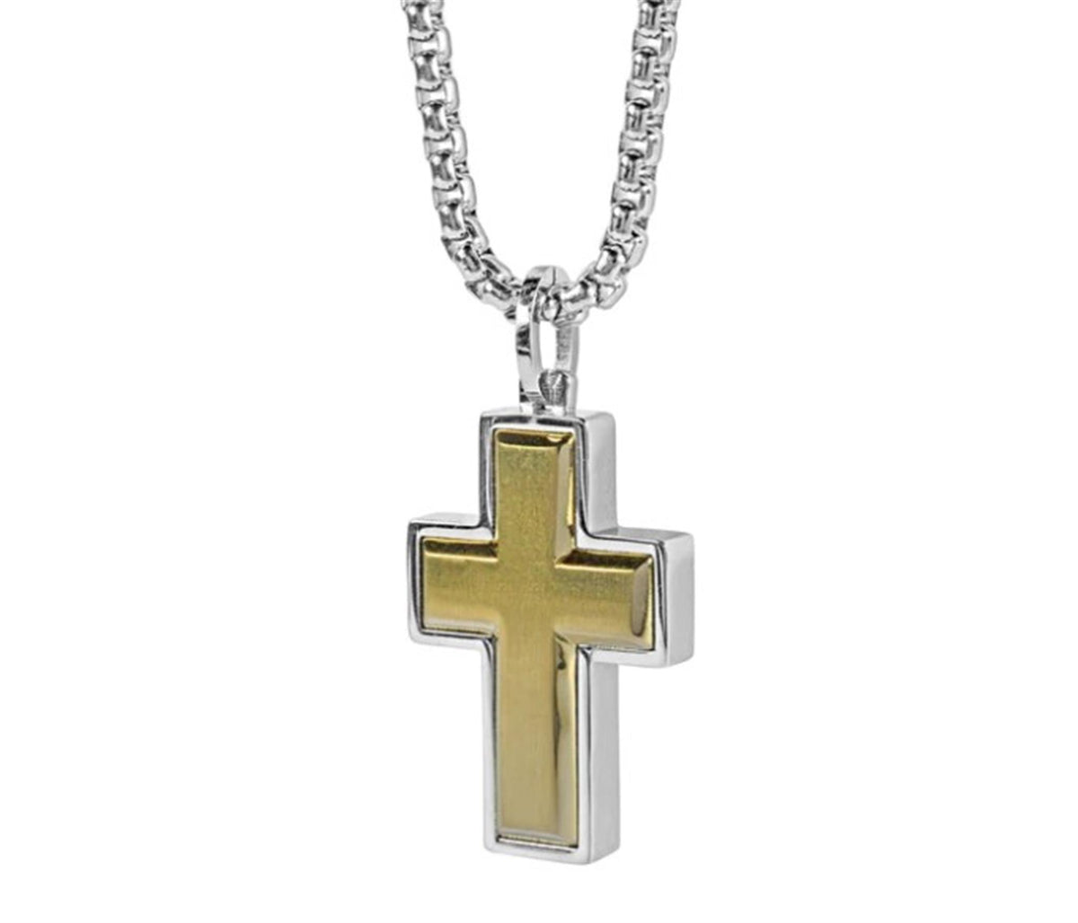 Italgem Steel Sotiria Cross Necklace