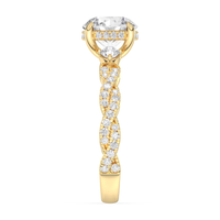 Lasker's Big Rocks Lab-Grown Diamond Collection 14Kt Yellow Gold Ring with 2.09Ct Round Lab-Grown Diamond Center