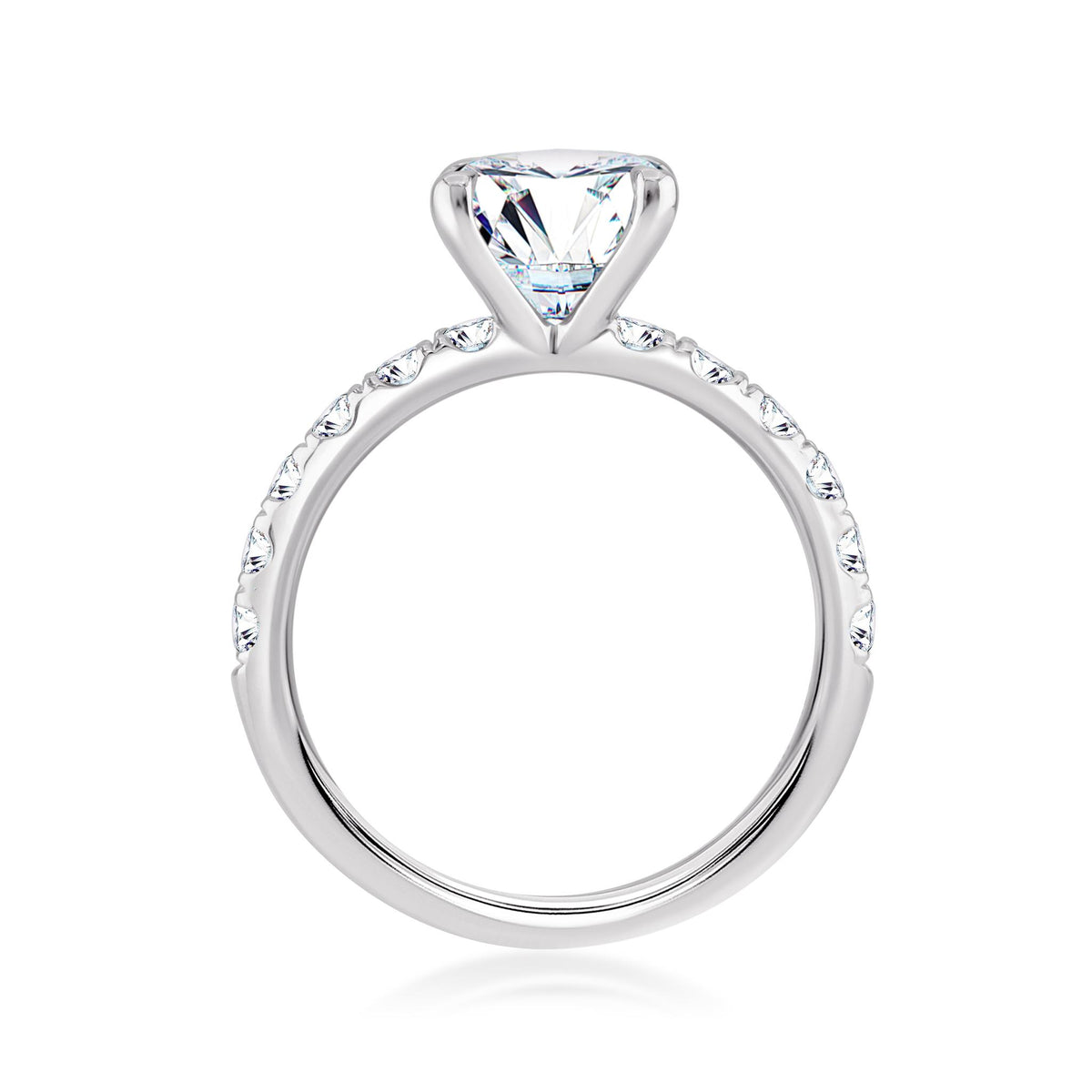 Platinum 3.1mm Galaxy Ring Mounting with .70cttw Natural Diamonds