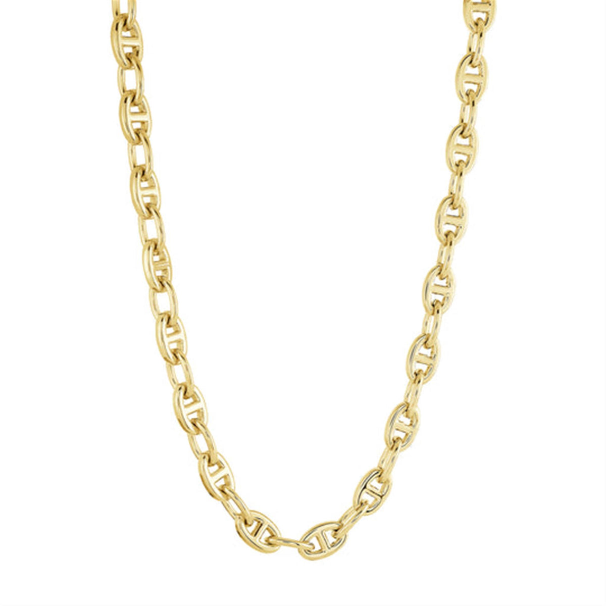 Italgem Stainless Steel Gold IP Plated Mariner Link Chain Necklace