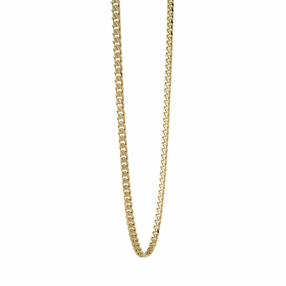 Italgem Stainless Steel Gold IP Plated Curb Link Chain Necklace