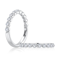 A.Jaffe Shared Prong 0.55cttw Diamond Anniversary Band in 14K White Gold