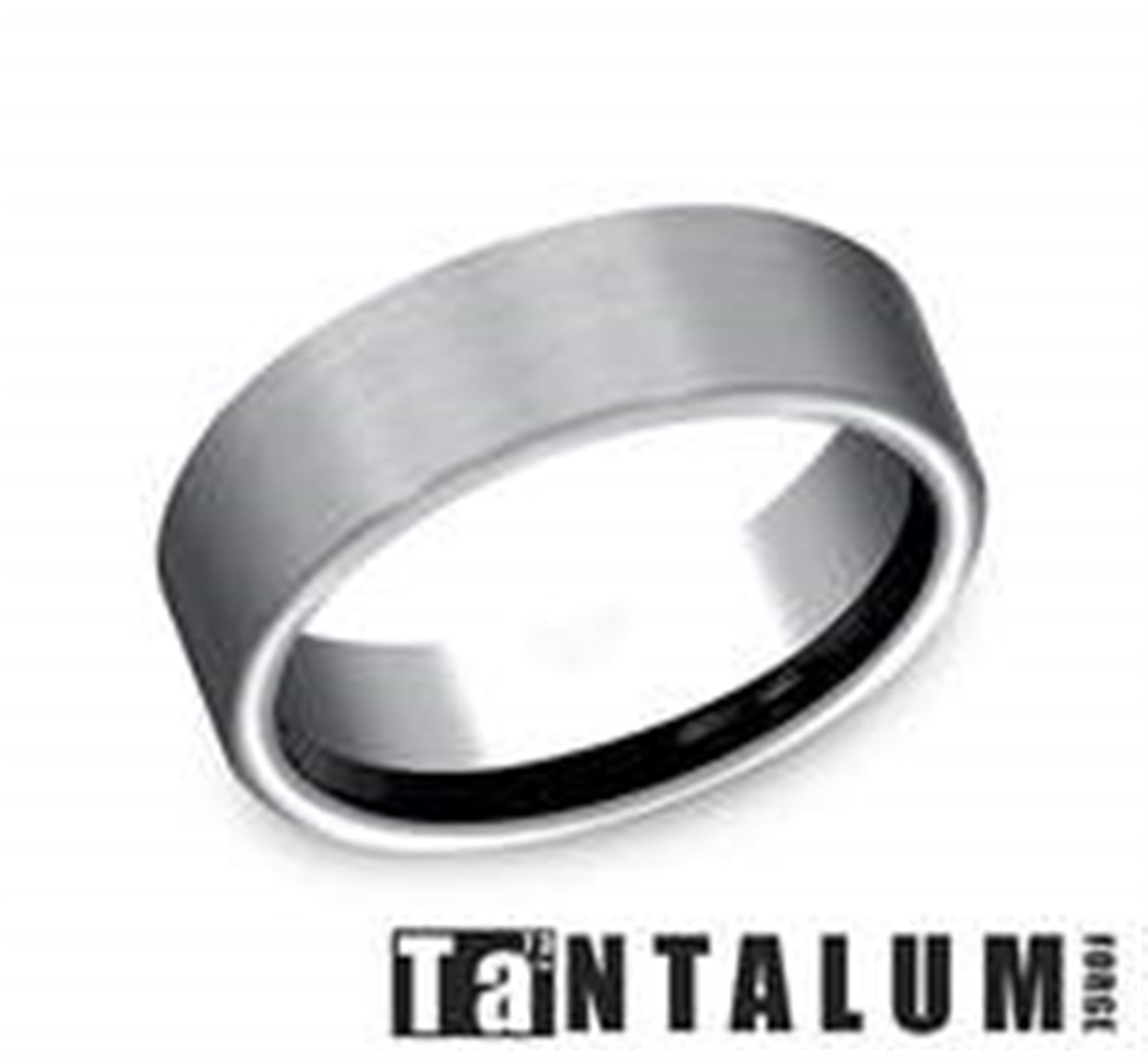 7mm Flat Tantalum Grey Band with Satin Finish