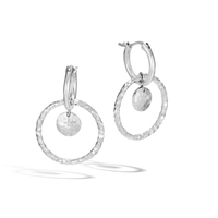 John Hardy Silver Pula Dot Drop Earrings