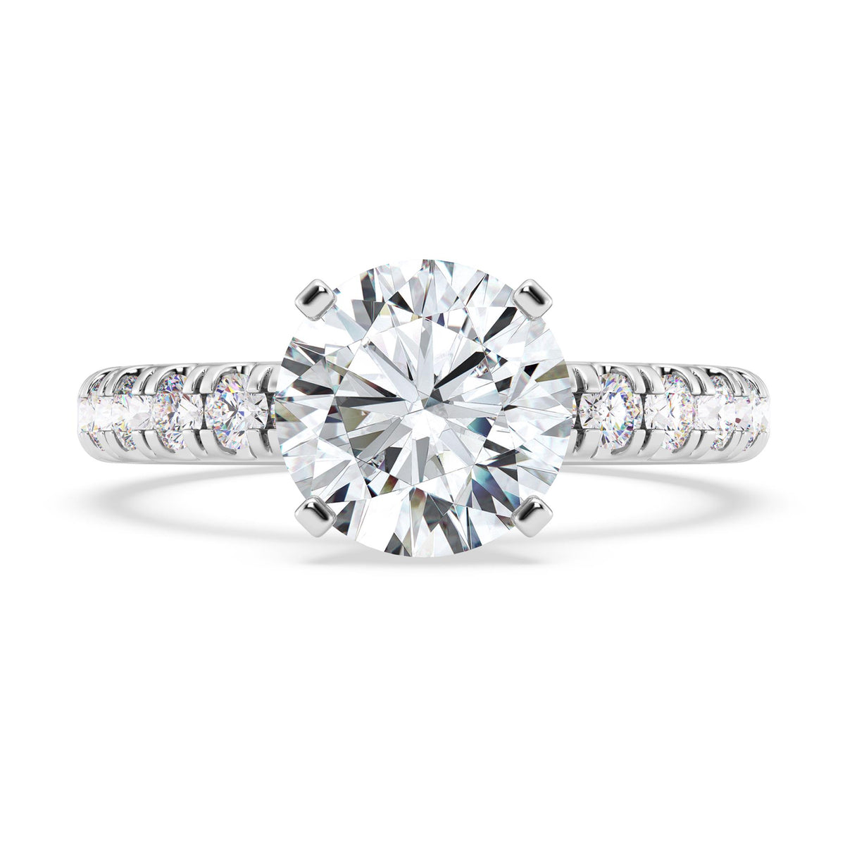 Pure Lasker Platinum Collection 2.5mm Galaxy Ring Mounting with .45cttw Natural Diamonds