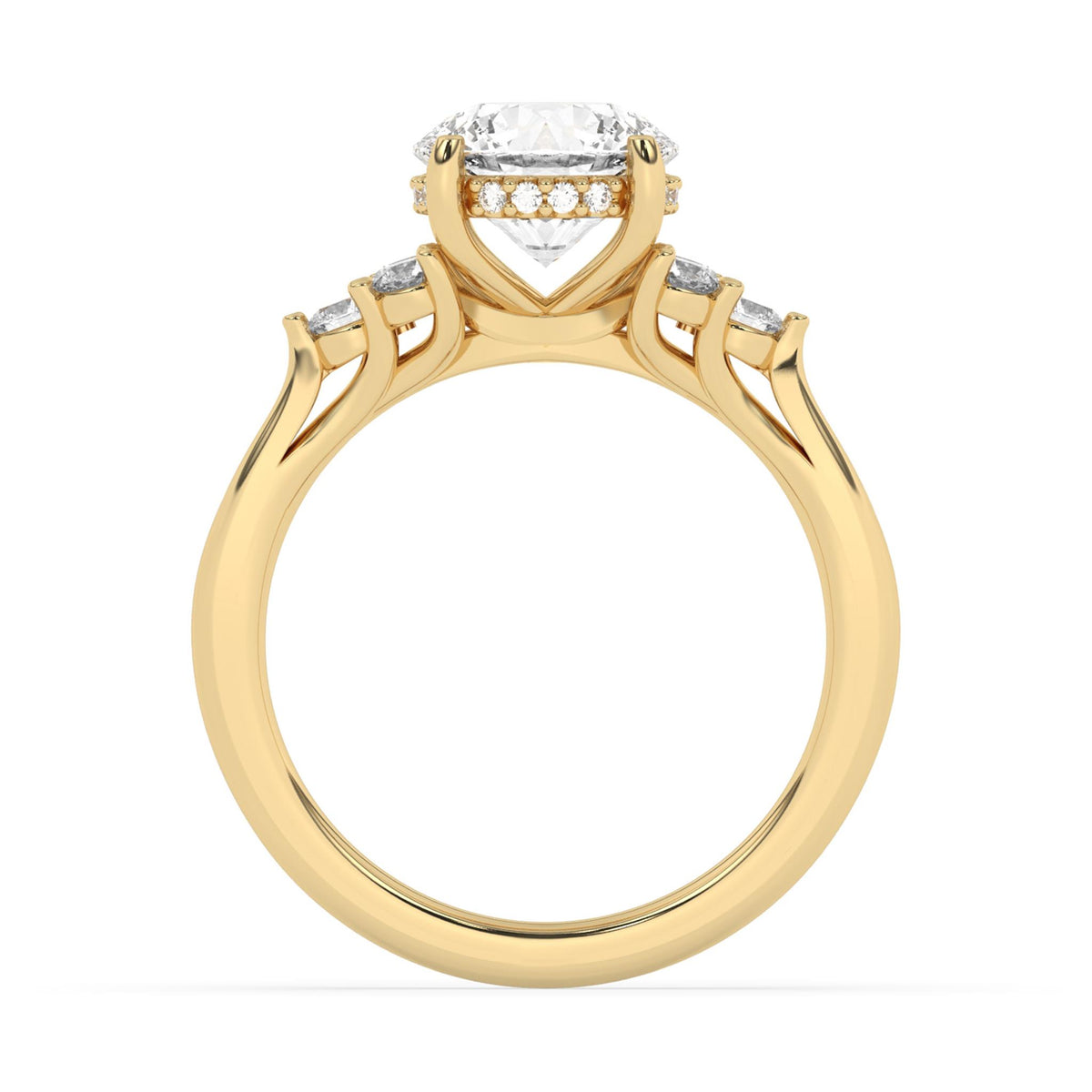 Lasker's Big Rocks 14Kt Yellow Gold Ring With Lab-Grown Center Diamond