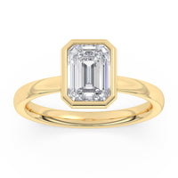 Lasker's Big Rocks Lab-Grown Diamond Collection 14Kt Yellow Gold Bezel Set Solitaire with Lab-Grown Diamond Center