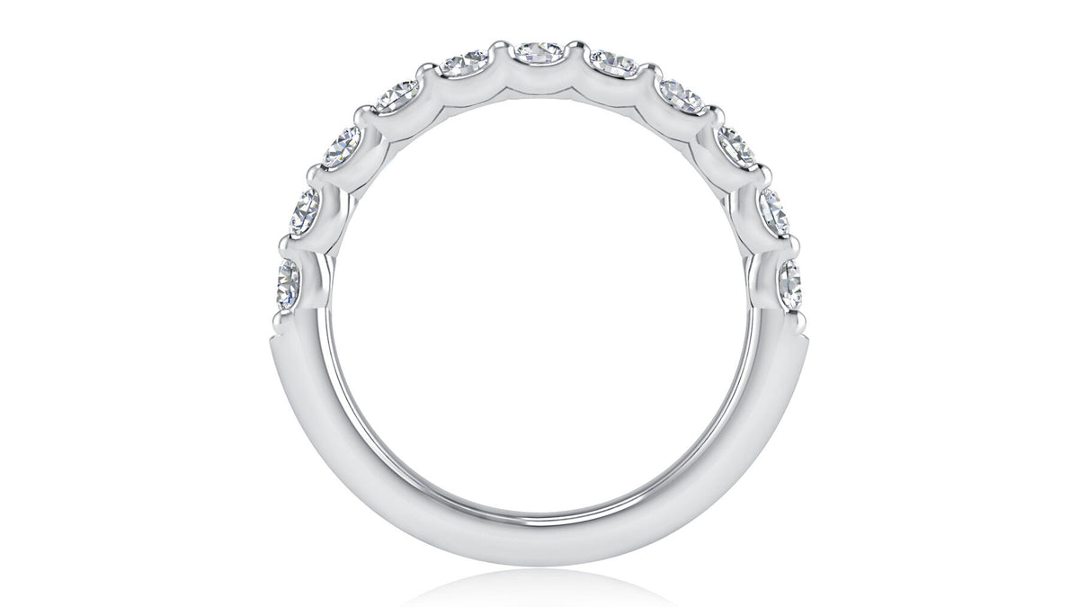A. Jaffe Delicate Half-Way Band With 1.05cttw Natural Diamonds