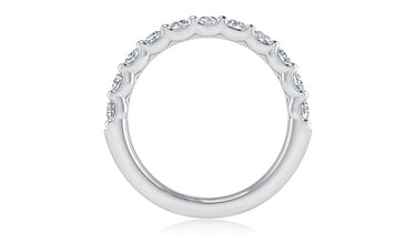 A. Jaffe Delicate Half-Way Band With 1.05cttw Natural Diamonds