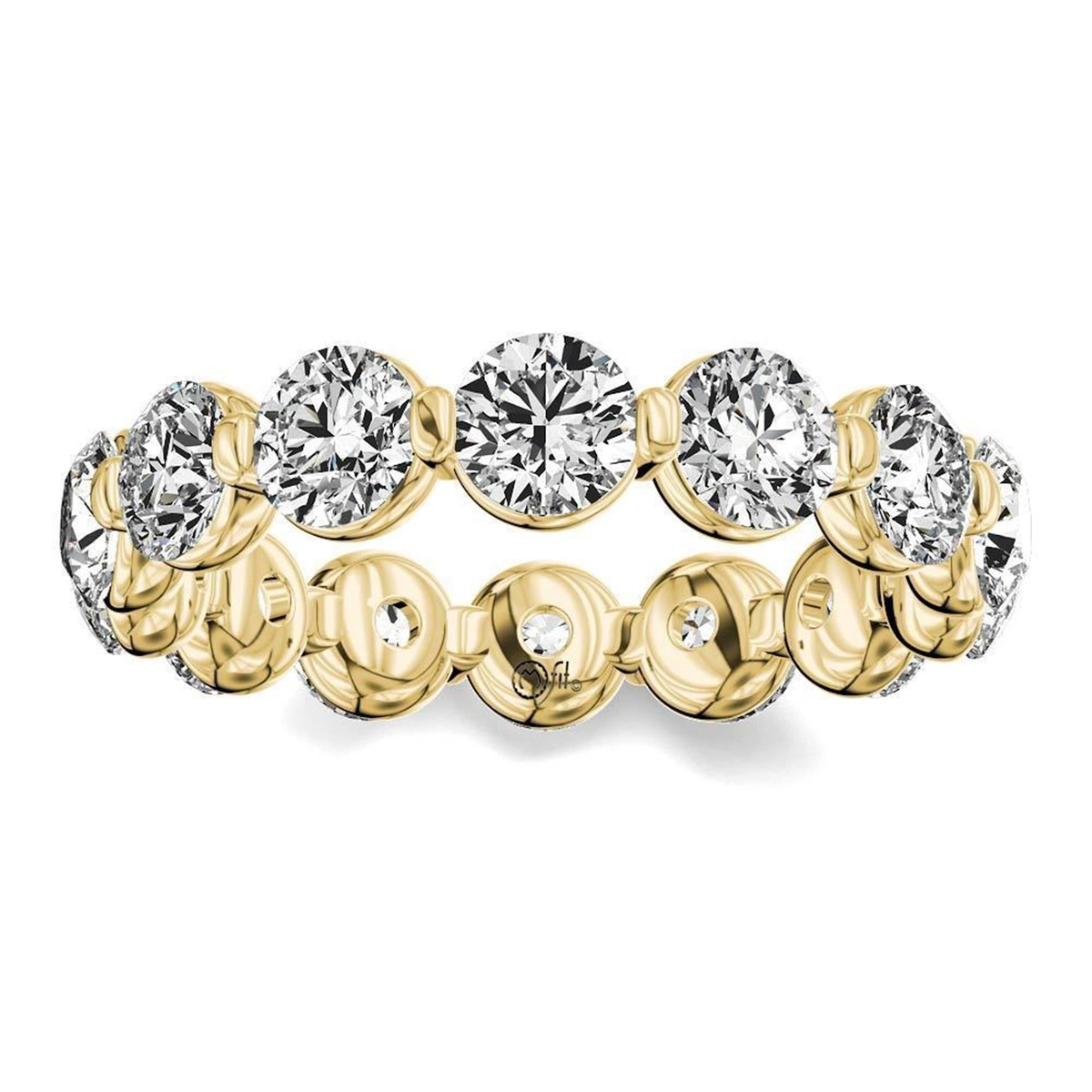 14Kt Yellow Gold Eternity Wedding Ring With 2.00cttw Natural Diamonds