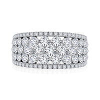 18Kt White Gold Fire & Ice Nancy Ring With 2.00cttw Natural Diamonds