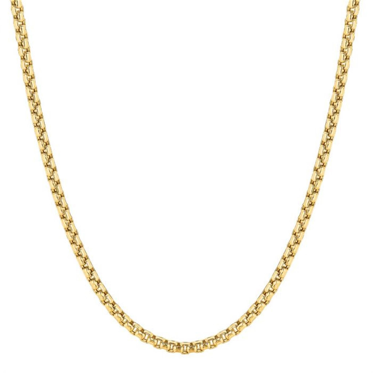 24" 14K Yellow Gold 2.5mm Box Chain