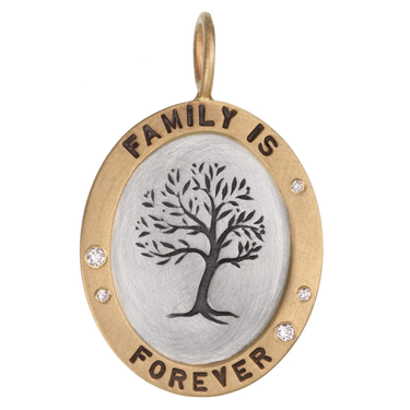 Heather Moore Family is Forever Sterling Silver And 14Kt Gold Pendant