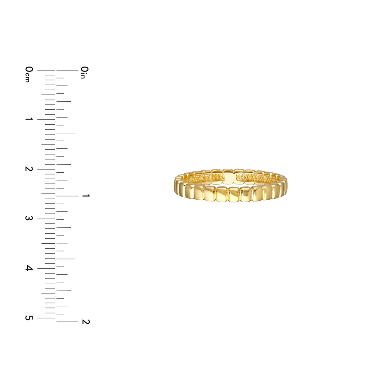 14Kt Yellow Gold Skinny Tag Band