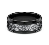 FORGE Grey Tantalum & Black Titanium 'The Galway' Wedding Band