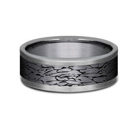 Grey Tantalum & Black Titanium 'The Legend' Wedding Band