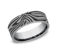 Grey Tantalum 'The Lava Lamp' Wedding Band