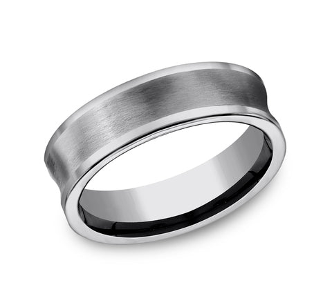 Tungsten 'The Prowler' Comfort Fit Wedding Band