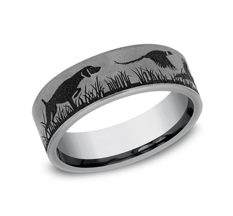 Brook & Branch Grey Tantalum 'The Pointer' Wedding Band