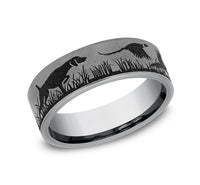 Brook & Branch Grey Tantalum 'The Pointer' Wedding Band