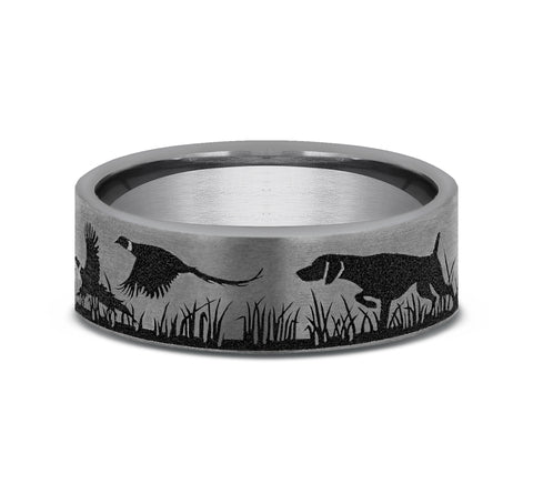 Brook & Branch Grey Tantalum 'The Pointer' Wedding Band