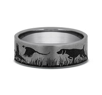 Brook & Branch Grey Tantalum 'The Pointer' Wedding Band