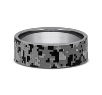 Brook & Branch Grey Tantalum 'The Digital Camo' Wedding Band