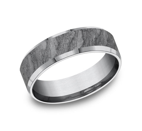 Grey Tantalum 'The Vesuvius' Wedding Band