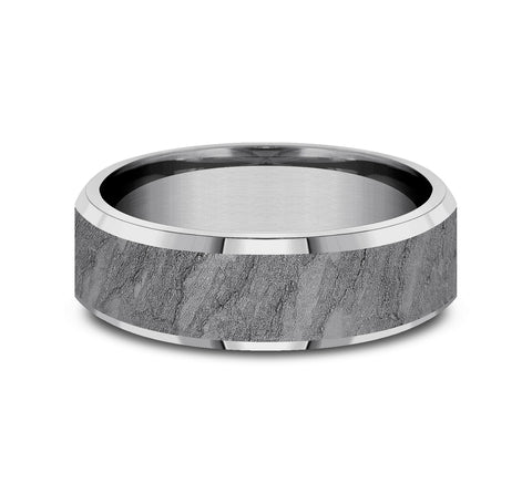 Grey Tantalum 'The Vesuvius' Wedding Band