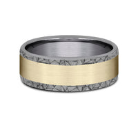 Ammara Stone Grey Tantalum & 14Kt Yellow Gold 'The Mosaic' Wedding Band